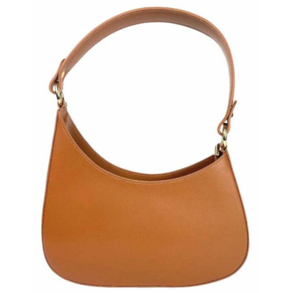 Lala Camel Leather Shoulder Bag, Luxury Shoulder Bag, Stylish and Functional Bag